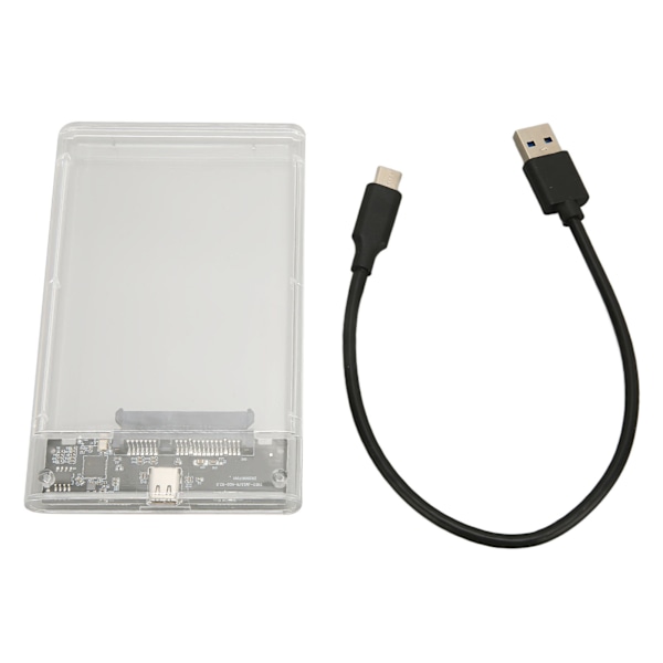 2,5 tum Hårddiskinneslutning Snabb Överföring 5 Gbps Repskyddande Extern HDD-Fodral Adapter för 2,5 tum SATA Hårddiskar SSD
