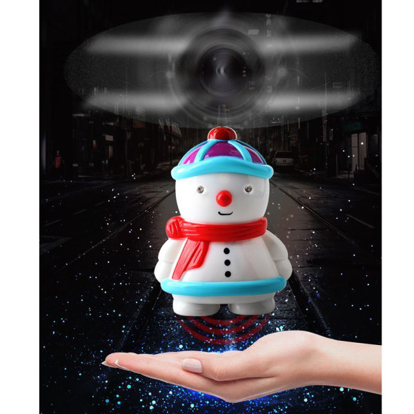 BEMSYM-Snowman Induktionsfly USB Genopladelig Snowman Flying Toy Snowman Helikopter