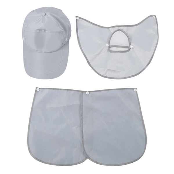 UV-beskyttelseshat Solskygge Kasket Nylon Mesh med Ansigtsbeskyttelse til Udendørs Fiskeri Klatring