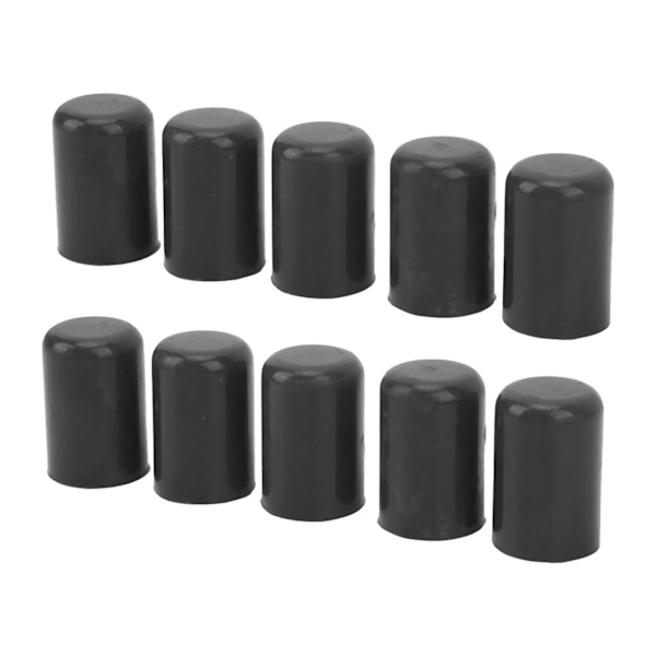 10st Automotive Insugning Vakuumslang Kåpa Kit 16mm Innerdiameter Bil Vakuumslang Caps Svart