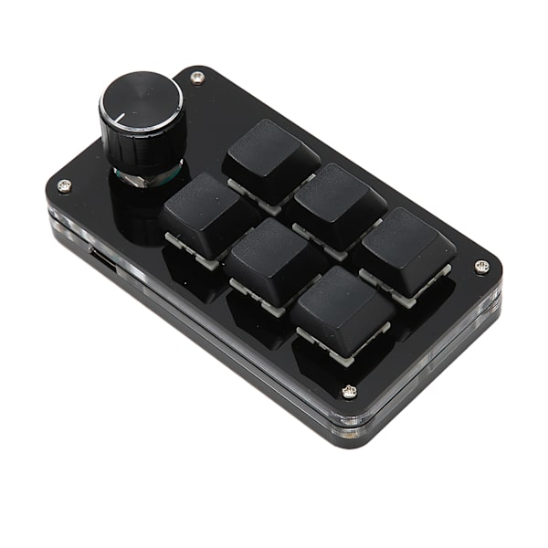 6 Keys One-Handed Mechanical Keyboard with Switch, Wired, Plug-and-Play, Programmable for Gaming Office, Black