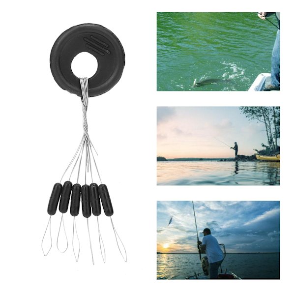100 stk/pakke Gummifiskeflyte Stopper Flyte Sinker Sylinder Oval Buoy Stopp (Sylinder)
