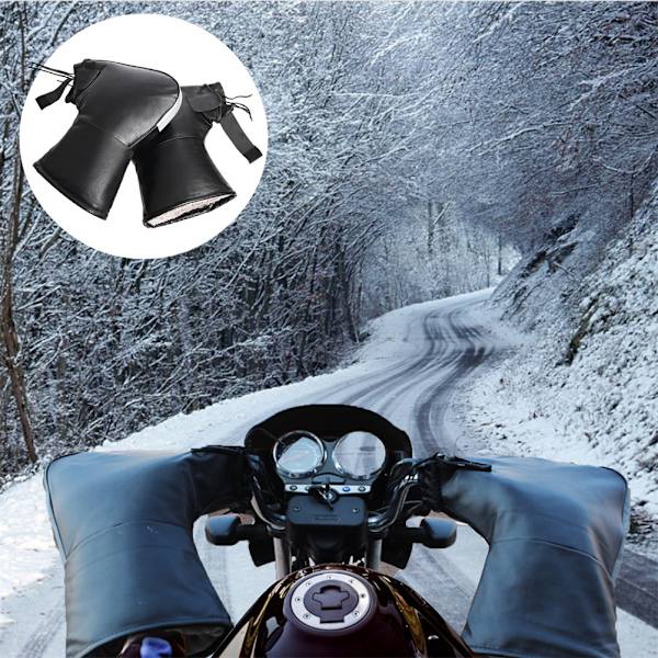 Vintervarme, vanntette motorsykkelhåndtak-votter med refleksstripe