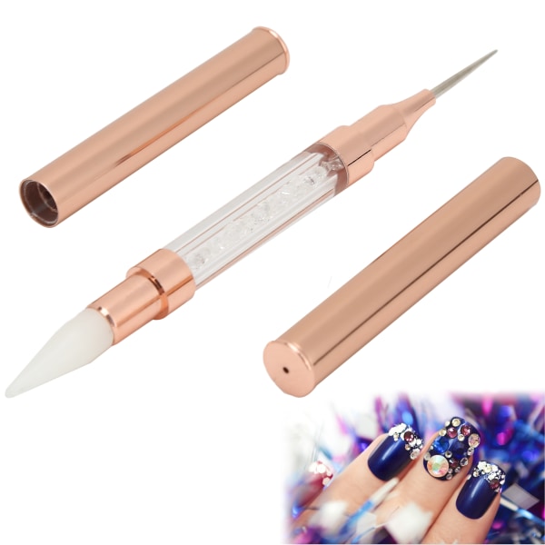 TIMH Dotting Pen Vokstupp Rhinestone Pickup Tool Dotting Pen Manikyr Nail Art Tool (Hvit)