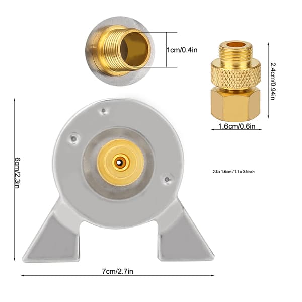 Udendørs minibrænderkonverter lang cylindertank gasadapter