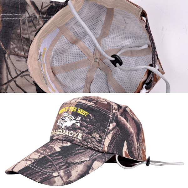 Bærbar Solhat Justerbar Broderet Camouflage Baseballkasket