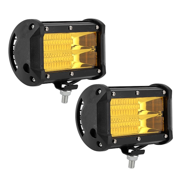 144W LED-arbetsljus 48st Chips Dual Row med monteringstillbehör 6000K IP68 Vattentät UniversalYellow Light