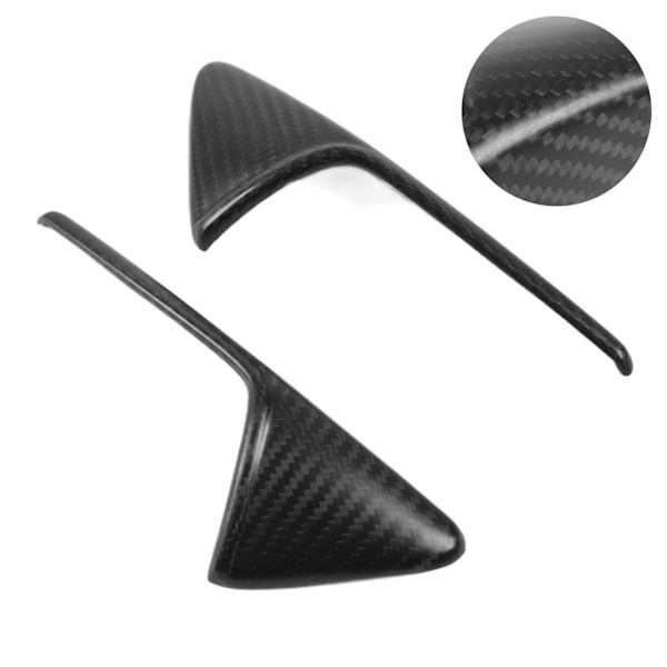 1 Par Sido-kameraventskydd Trim Äkta Kolfiber Dekoration Ersättning för Tesla Model 3 Model Y Matt