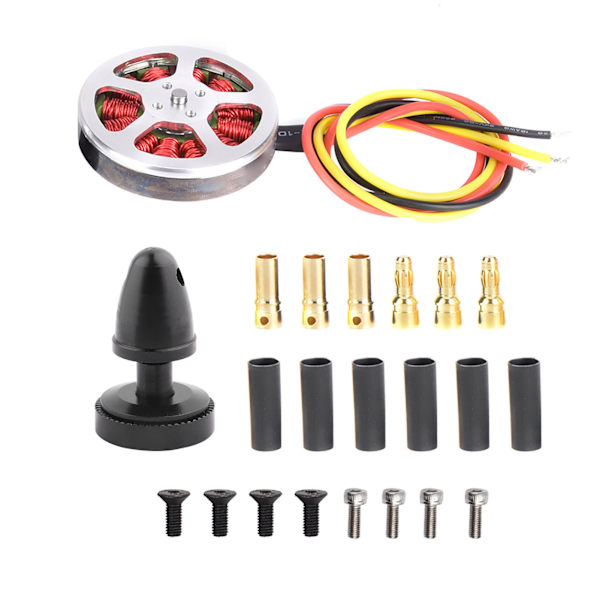 5010-750KV 1 stk Metal Udendørs Stor Belastning Multiakse Tyk Linje Hul Dæksel Dobbelt Leje Børsteløs Motor Negativ Tand