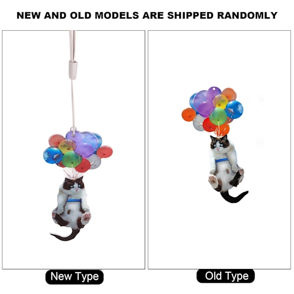 Hängande Bilprydnader med Färgglada Ballonger och Katt, Bilhänge för Inredningen