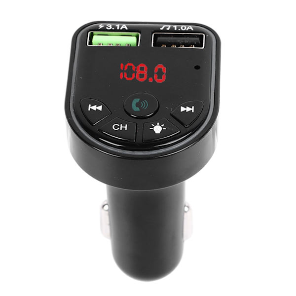 Bluetooth-sändare Inbyggd omgivande ljus Snabbladdning Handsfree-samtal MP3-musikspelare för bilar