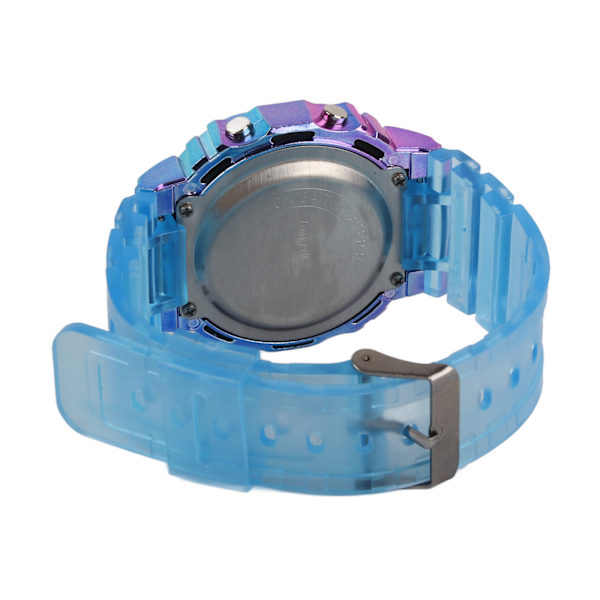 Gradient Farve Elektronisk Ur Stor Skive Vandafvisende Lang Standby Tid Lilla Blå Casual Sports Armbåndsur til Studerende