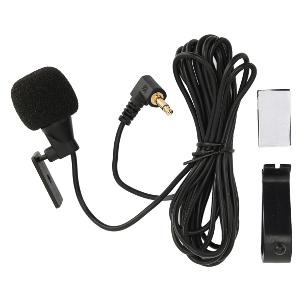 3,5 mm:n ulkoinen mikrofoni Plug and Play -tarkka tiedonsiirtoautomikrofoni U-muotoisella pidikkeellä ++