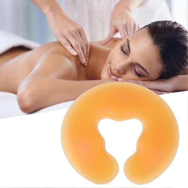 Silikon ansiktsmassagekudde med ergonomiskt US-format stöd för spa-sängar och skönhetssalong