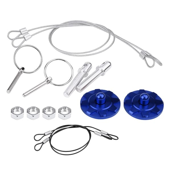 【BEMS】CNC aluminiumlegering bil racing panserlås utseende kit universal blå