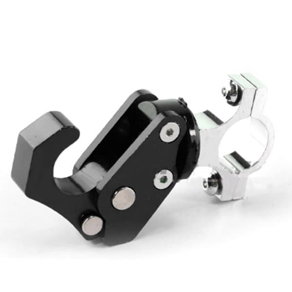 【BEMS】Spænde foldekrog stærkt leje aluminiumslegering foldekrog Kompatibel med motorcykel scooter cykel SORT