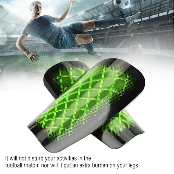 1 Par Fotbollsskydd för Vuxna Sport Shin Guards Bensskydd Grön