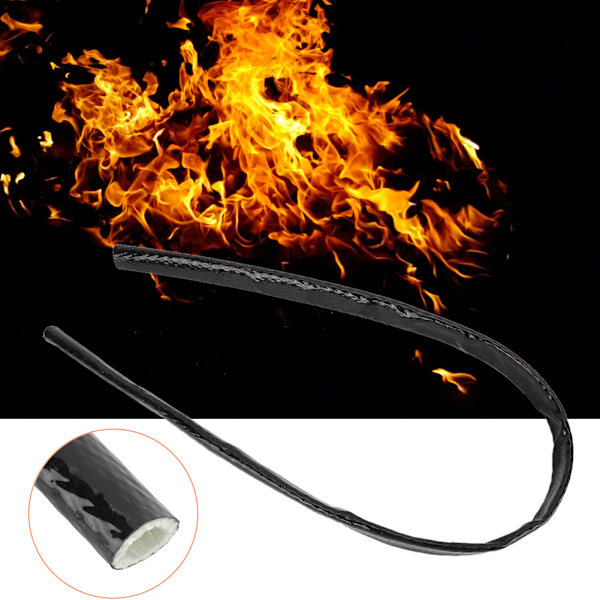1 m sort varmebeskyttelseshylster Fire Braid Flame Heat Shield 16 mm ID 1,5 cm Passer til AN10 brændstofslange