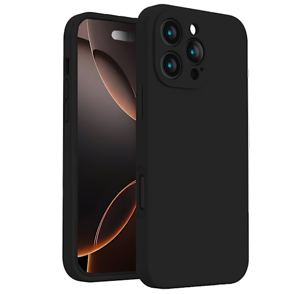 iPhone 16 Pro Mat Sort Cover - Med Kamerabeskyttelse