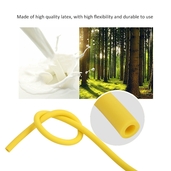 1 / 3 / 5M Gul Blød Naturlig Latex Slingshot Rør Slangebånd til Jagt Skydning (1m)
