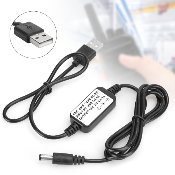 USB-strømforsyning reiseladerkabel Walkie Talkie Line for WOUXUN for TYT for QUANSHENG++