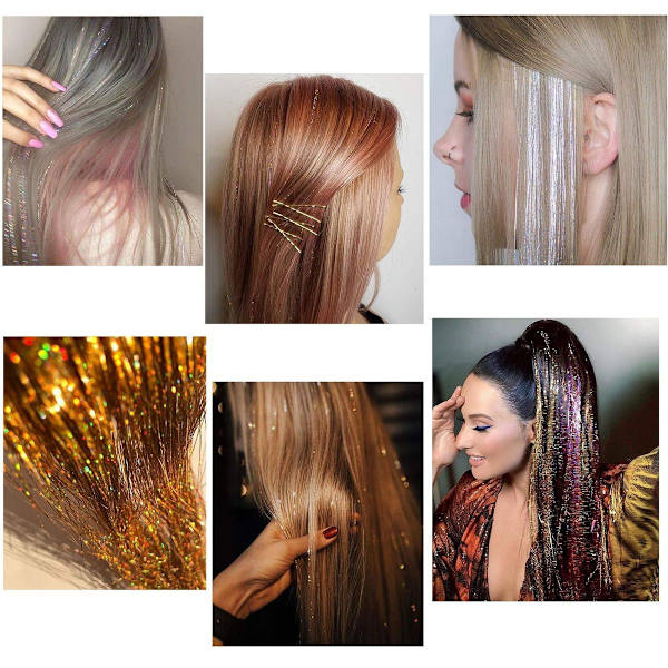 【BEMS】Glitter Hårglitter Set 12 Väriä