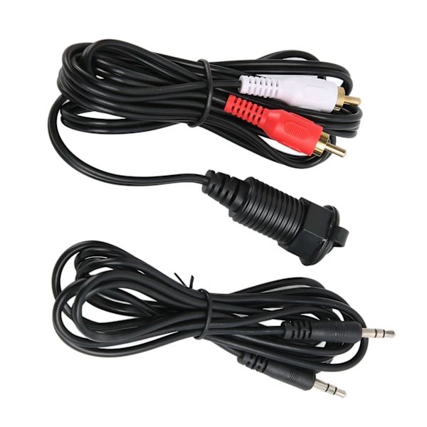 2m/6,56ft AUX Panelmonteringskabel 3,5mm til 3RCA Dashboard Panel Flush Mount Kabel til Bil Båd Motorcykel