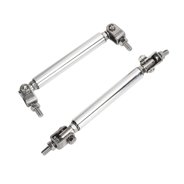 【BEMS】2 stk Splitter Strut Stænger 7,5 cm Justerbar Bumper Protector Lip Rod Splitter Sølv Universal Kompatibel med Bil