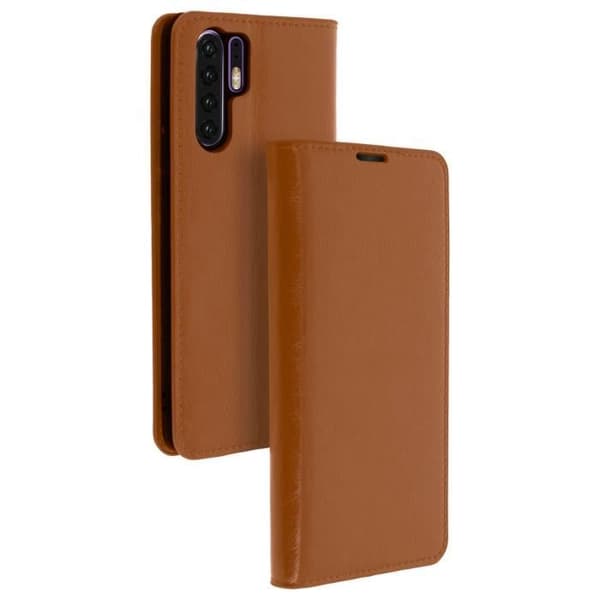 【BEMS】Etui - Kompatibel med Huawei - P30 Pro - Ægte læder - Videostøtte - Kamelbrun Camel Brown