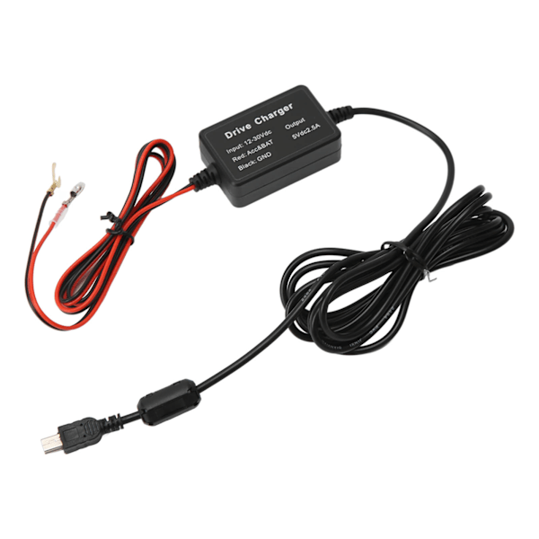 Dash Cam Hardwire Kit 12V-30V til 5V USB-adapter Lavspændingsbeskyttelse Dash Camera Oplader til Spejl Kamera GPS Navigator Radar Detektor