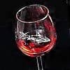 【BEMS】Red Wine Glass with Shark Inside, Goblet, Clear Glass, Home Bar, Party