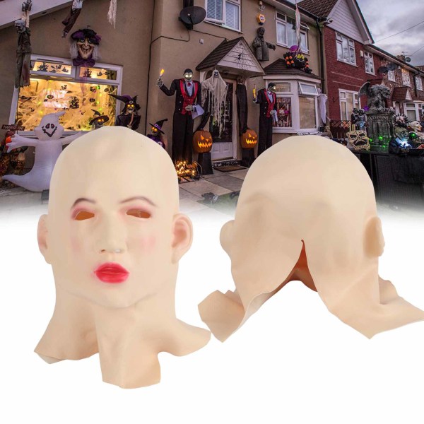 TIMH Realistiset Old Man Old Lady cover Lateksiset päähineet Carnival Halloween Cosplay -juhlapuku naamiaisrekvisiittiin