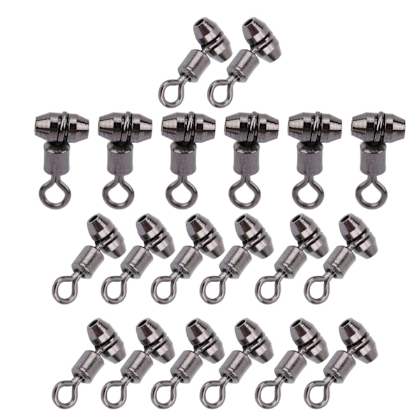 20 st Kopparförstärkt Amerikansk Swivel Hook Växelkoppling Fiskeutrustning Oval Small