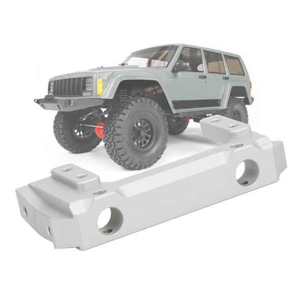 Aluminium RC-Frontstötfångare Fäste för Axial SCX10 II AX90047 AX9004 Delar Silver