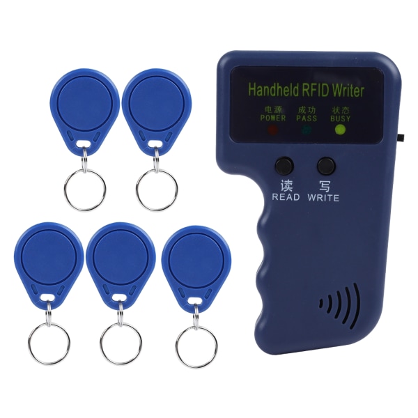 Kannettava kädessä pidettävä kirjoituskopiokone 125 kHz:n RFID-tunnistuskortille, jossa on 5 tunnistetta//+