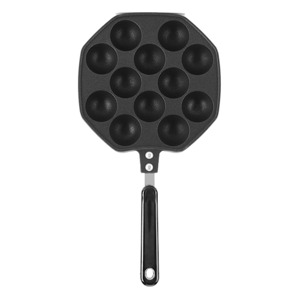 Non-Stick Takoyaki Grillpande - 12 Hulrum, Aluminium Bageform til Oktopusbolle og Pandekagefremstilling