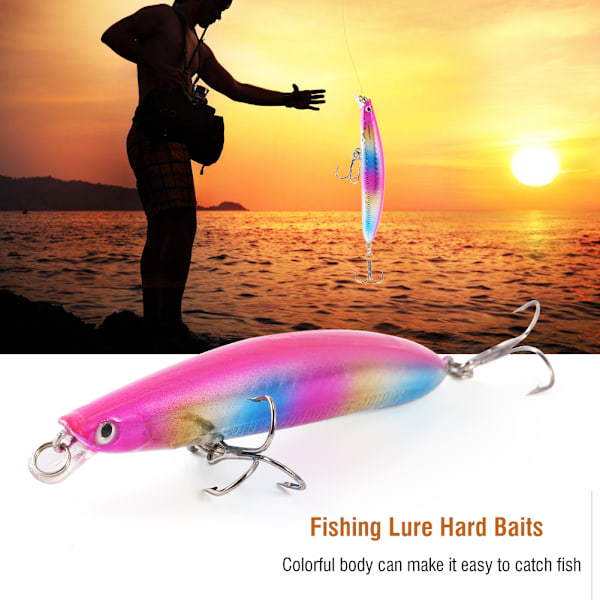 HENG JIA 9,5 cm Agns Hard Bait Kunstig Agns Fiske Minnow Wobblers for Fiske (F)