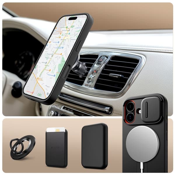 【BEMS】Tech-Protect Kompatibel med iPhone 17 Cover MagSafe Kevlar Aura Sort 100