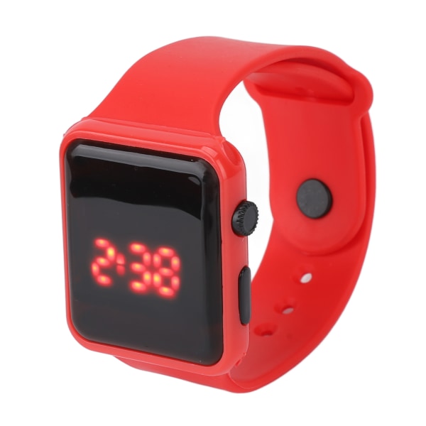 Watch LED-näyttö Neliön muotoinen taustavalo Design Digitaalinen watch vapaa-ajan aktiviteetteihin Punainen -+