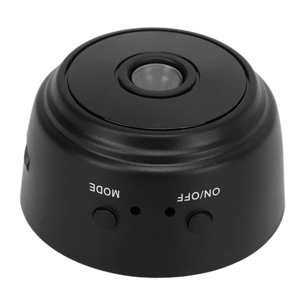 A9 hjemmeminikamera med magnetisk bakdeksel 1080P HD trådløst kamera for hjemmekontor gårdsplass Svart /