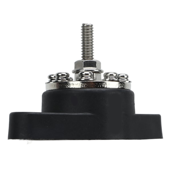 1/4in Svart M6 Enkel Bolt Strømfordelingsterminal 12V 48V Batterikoblingspost Samleskinneblokk Bolt for biler Bobiler Skip Lastebiler