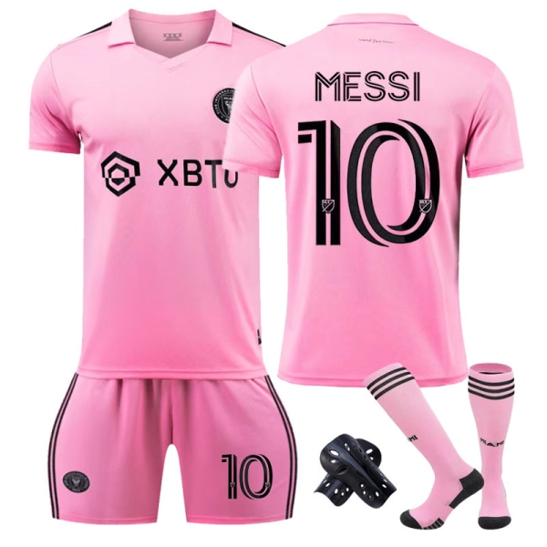 BE-Football Messi No. 10 Jerseysæt Fodboldtrøjeshortssæt Fangave-T-shirt L