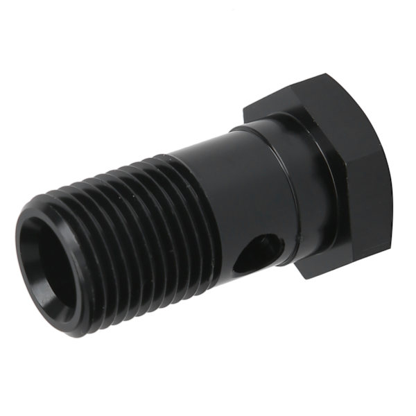Aluminium Enkelt Banjo Bolt M16 x 1,5 mm Gevind 1,3 tommer Længde Sort Biltilbehør
