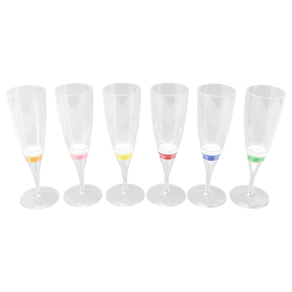 6 kpl LED Luminous Cocktail Glass Innovatiivinen samppanjalasi KTV PS Wine Goblet Set /