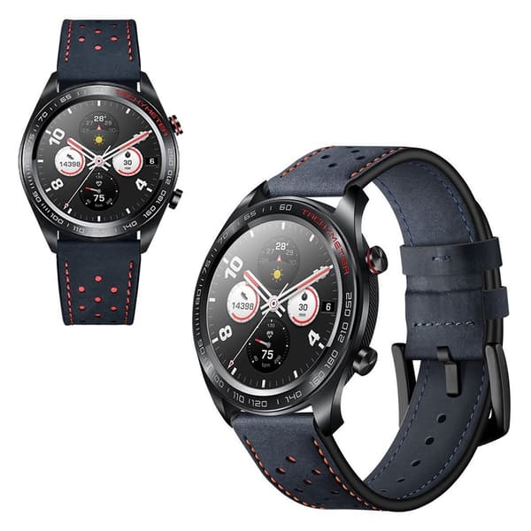 Huawei Watch Magic ægte læderrem - Blå[BEMS] Blue blue