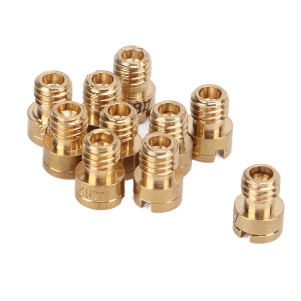 10 stk. Forgaser Hoveddyser Metal Carb Hoveddyser 82‑105 til GY6 50cc 139QMB Scooter Moped