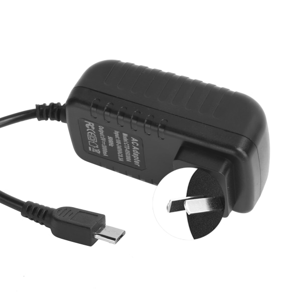 TIMH strømforsyning for Raspberry Pi 5V 3A med bryterknapp integrert mikro-USB-adapter 100‑240VAU plugg