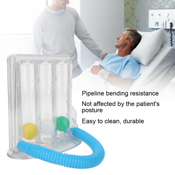 TIMH Pustetrener Vitalkapasitet treningsinstrument Lungefunksjon Respirasjonstrener
