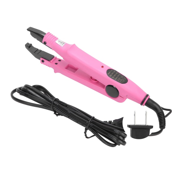 Ammattimainen hiustenpidennys Iron kotitalouksien hiusliitin muotoilutyökalu vaaleanpunainen 110-240VUS Plug ++/