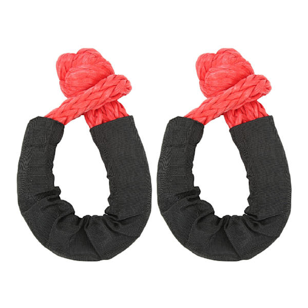 2 st Recovery Soft Shackle 35 ton Brottstyrka Lättviktsrep Shackle för Lastbil Stora SUV:er Offroad Fordon Röd